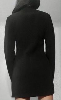 Пальто чёрное весна-осень xs