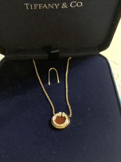 Подвеска Tiffany с бриллиантами и тигровым глазом