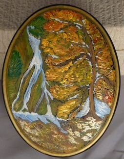 Шкатулка овальная декоративная авторская