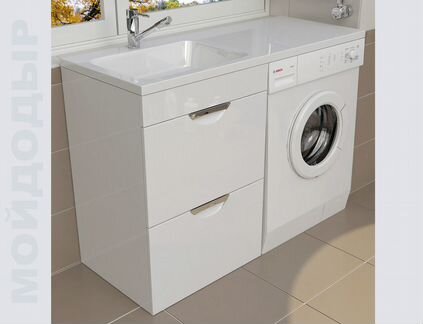 Тумба с раковиной под стиральную машину для ванной