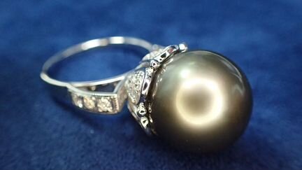 Золотое кольцо с жемчугом 15.30 мм СССР