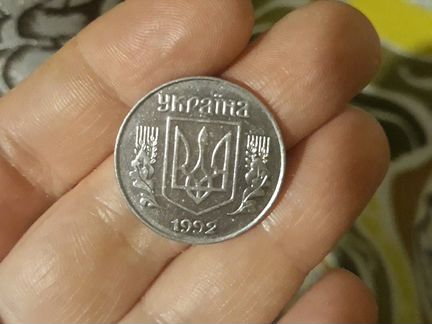 Монета 5 коп 1992 г Украина