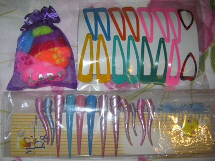 Заколки Клик-Клак,заколки-Зажимы,резинки-набор