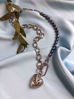 Колье с натуральным жемчугом