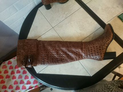 Ботфорты натуральная кожа натуральный мех известны