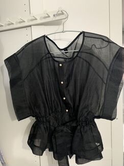 Блузка из органзы черная