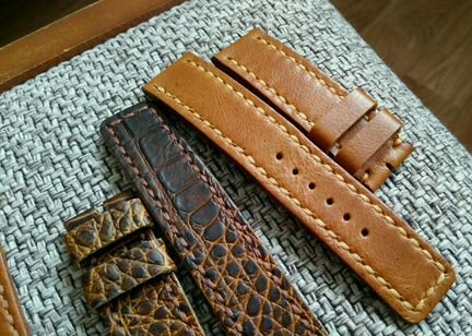 Ремешки из кожи 22мм ручной работы для часов