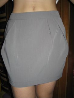 Юбка-тюльпан Oodji серая, разм.42