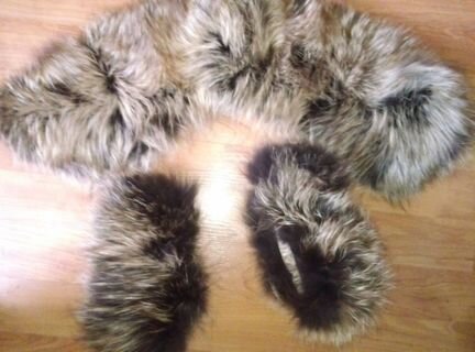 Воротник и манжета лисы и енота