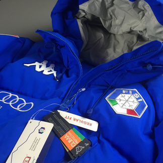 Куртка пуховик Карра Сборной Италии 2020г Blue SKI