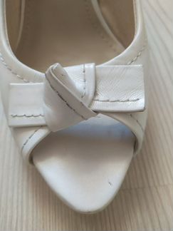 Туфли elche collection нат.кожа белые