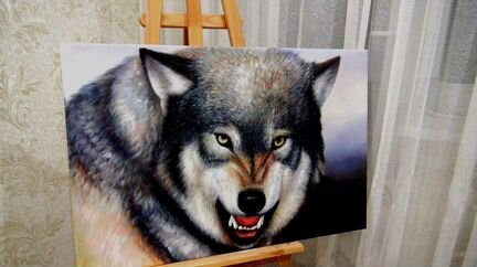 Звериный оскал, 60х90см, холст, масло, художник