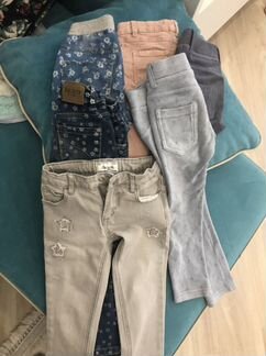 Комплект джинс и штанов на девочку 3-5 лет в отлич