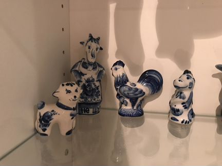 Фигурки Гжель, СССР, цена за каждую