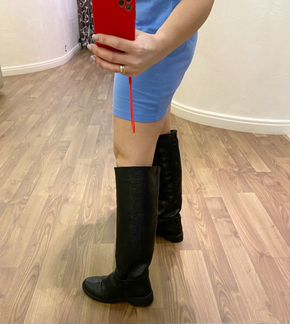 Кожаные женские зимние сапоги 39 размер