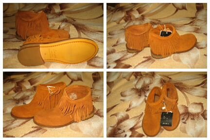 Ботинки Zara замшевые размер 28. Новые