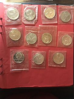 Набор юбилейных монет СССР ац (unc, bu) в запайках
