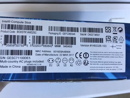 Мини пк intel compute stick