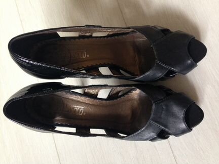 Туфли кожаные чёрные р.36
