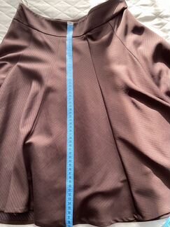 Юбка шоколадного цвета (44-46 р-р)