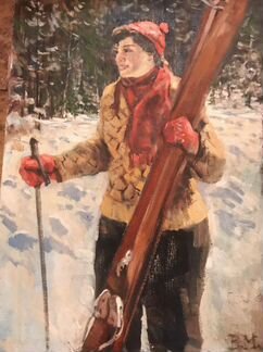 Мещеряков В.П. портрет дочери, 1961, х.м. 50х70