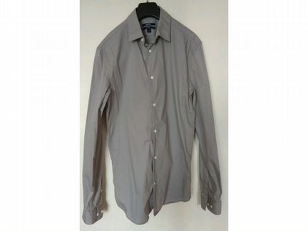 Новая мужская рубашка серая Slim, S, 46