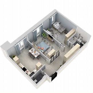 3-к квартира, 61.6 м², 14/21 эт.