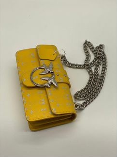 Новая женская сумка клатч Pinko жёлтая