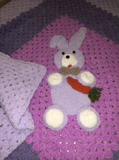 Плед детский новый с зайкой