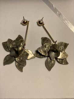 Висячие серьги цветы