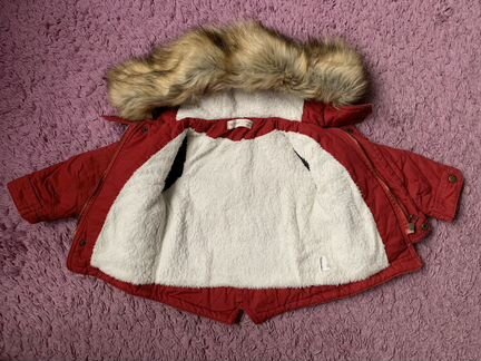 Утеплённая парка в цвете бордо