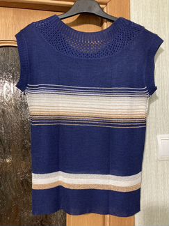 Синяя кофта с люрексом