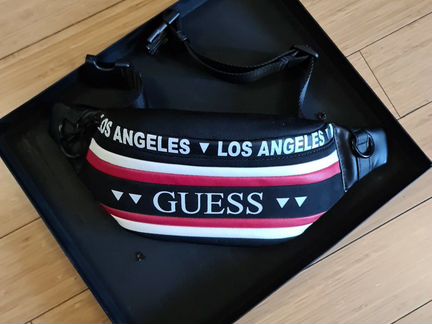 Сумка Stripe Bumbag Black / RED / White Guess Bags