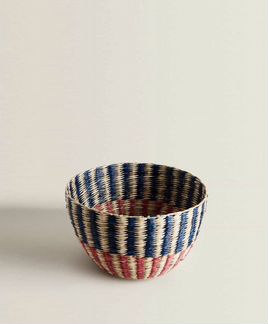 Zara Home новая корзина из натурального волокна
