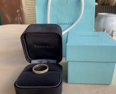 Золотое кольцо Tiffany 0.4 ct 5.25 гр