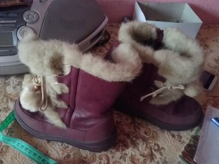 Сапоги-унты-валенки Котофей малиновые