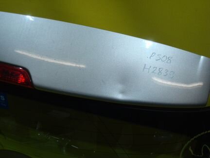 Крышка багажника Пежо Peugeot 308 2007-14г серебро