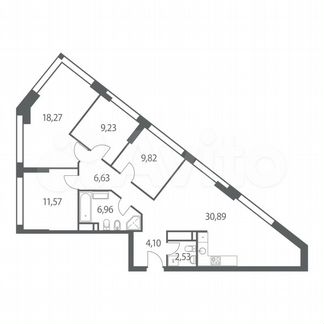 4-к квартира, 100 м², 33/51 эт.