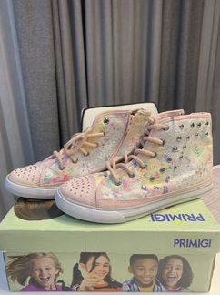 Primigi, Кеды розовые с цветами, 35 размер