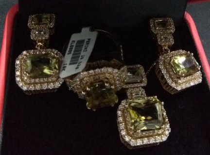Гарнитур с натуральным камнем султанит