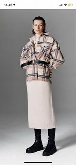 Плотная рубашка смесовая шерсть zara