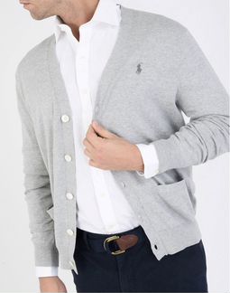 Хлопковый кардиган на пуговицах с V-образным вырез