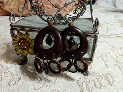 Серьги длинные.5 пар