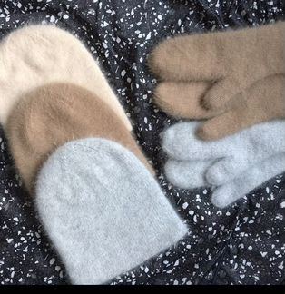 Шапка варежки