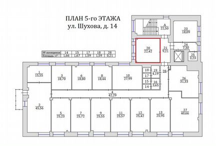 Офисное помещение, 22.42 м²