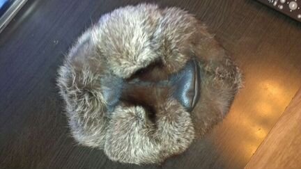 Шапка-ушанка из чернобурки