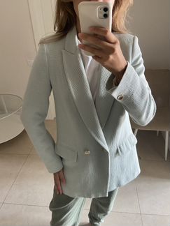 Пиджак жакет zara ментоловый