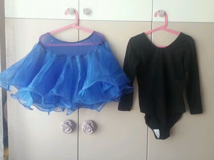Гимнастич. купальник для девочки, балетки, юбка 15