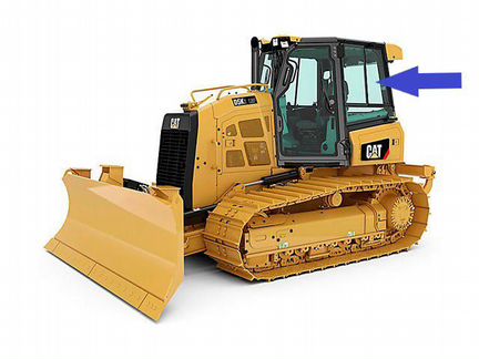 Стекло заднее левое на Бульдозер Caterpillar D5KXL