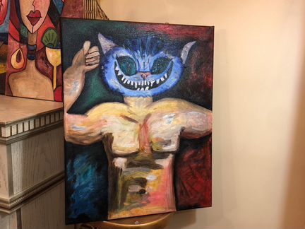 Картина маслом «Котик 21 века»